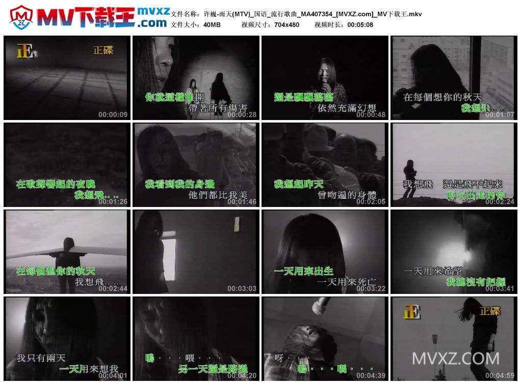许巍-雨天(MTV)_国语_流行歌曲_MA407354